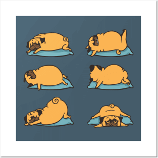 Pug Yoga for Better Sleep Posters and Art